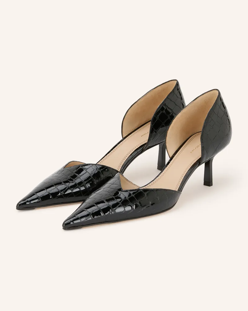 Victoria Beckham Lack-Pumps Victoria Angle D'orsay schwarz Schwarz