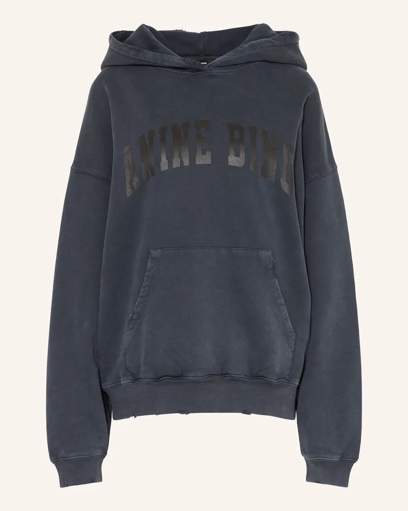 Anine Bing Hoodie Harvey schwarz Dunkelgrau