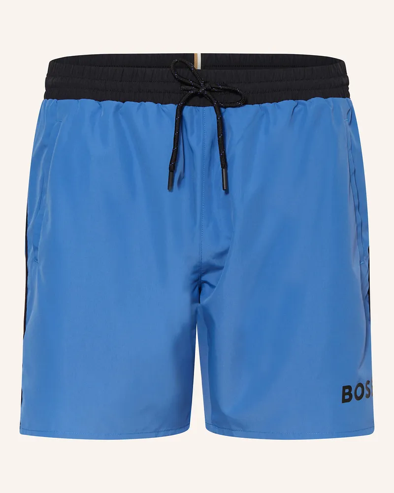 HUGO BOSS Badeshorts Starfish blau Hellblau