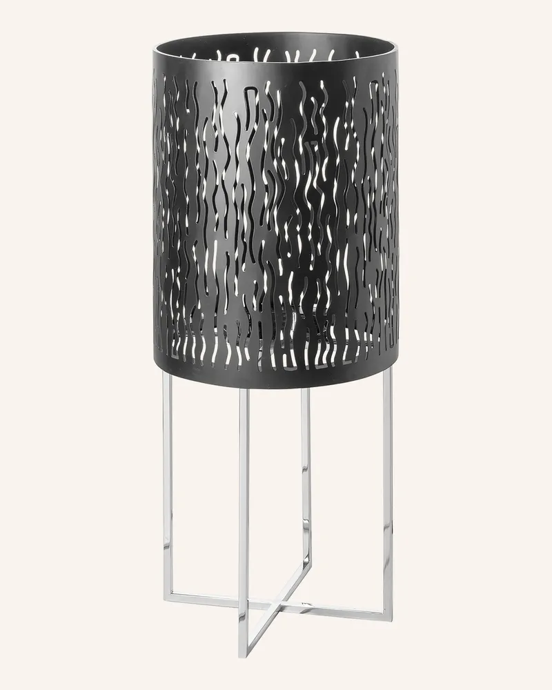 Fink Windlicht Baccus silber Schwarz