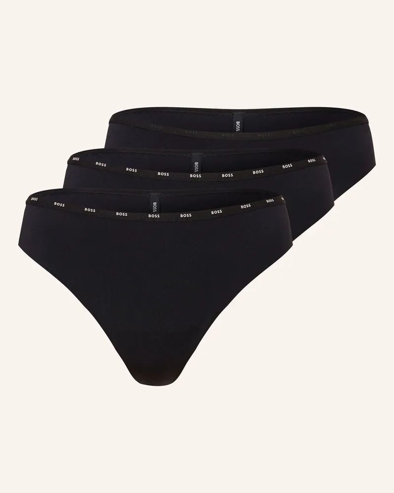 HUGO BOSS 3er-Pack Strings Micro schwarz Schwarz