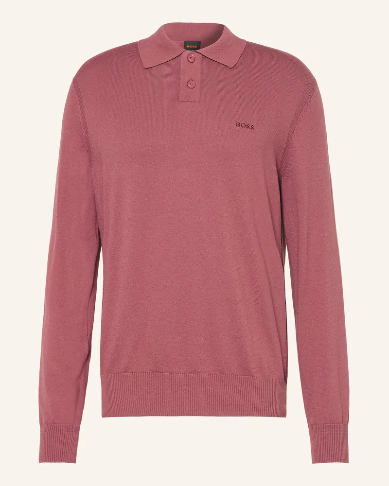 HUGO BOSS Strick-Poloshirt Asac rosa Altrosa