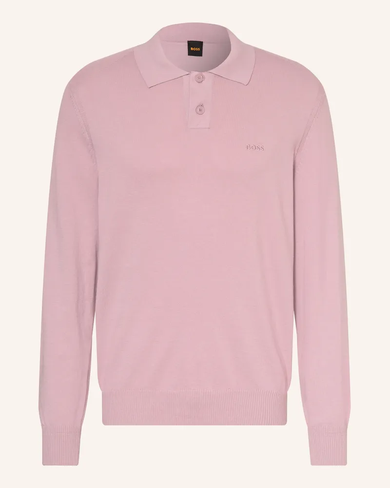 HUGO BOSS Strick-Poloshirt Asac rosa Altrosa
