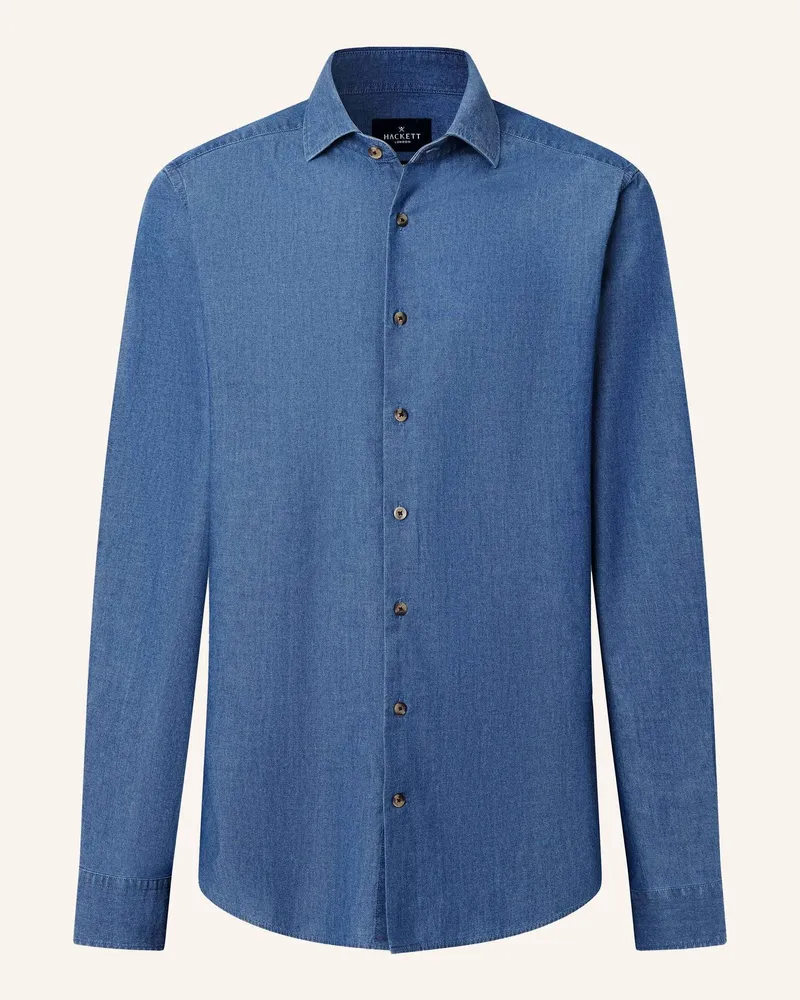 Hackett Freizeithemd Clean Chambray blau Dunkelblau