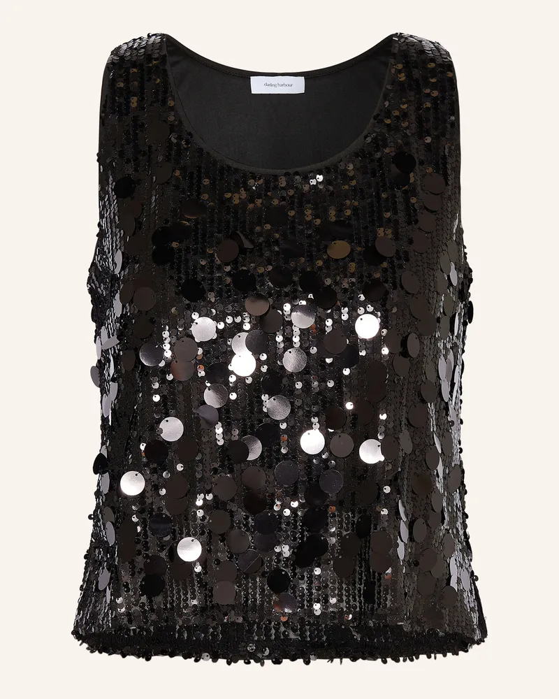 Darling Harbour Blusentop Mit Pailletten schwarz Black