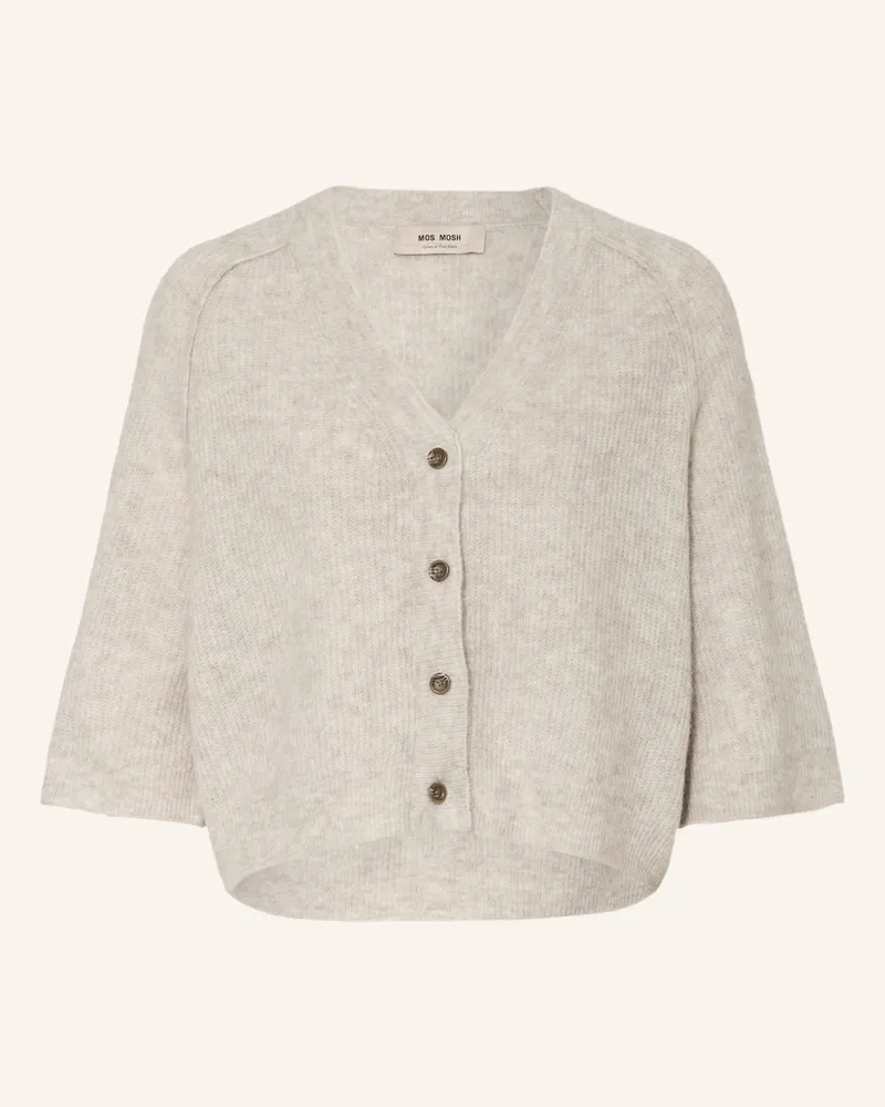 Mos Mosh Strickjacke Mmthora Lizet Mit Alpaka beige Hellgrau