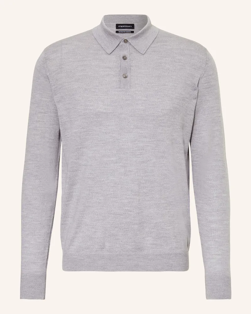 Strokesman's Strokesman Strick-Poloshirt Aus Merinowolle grau Grau