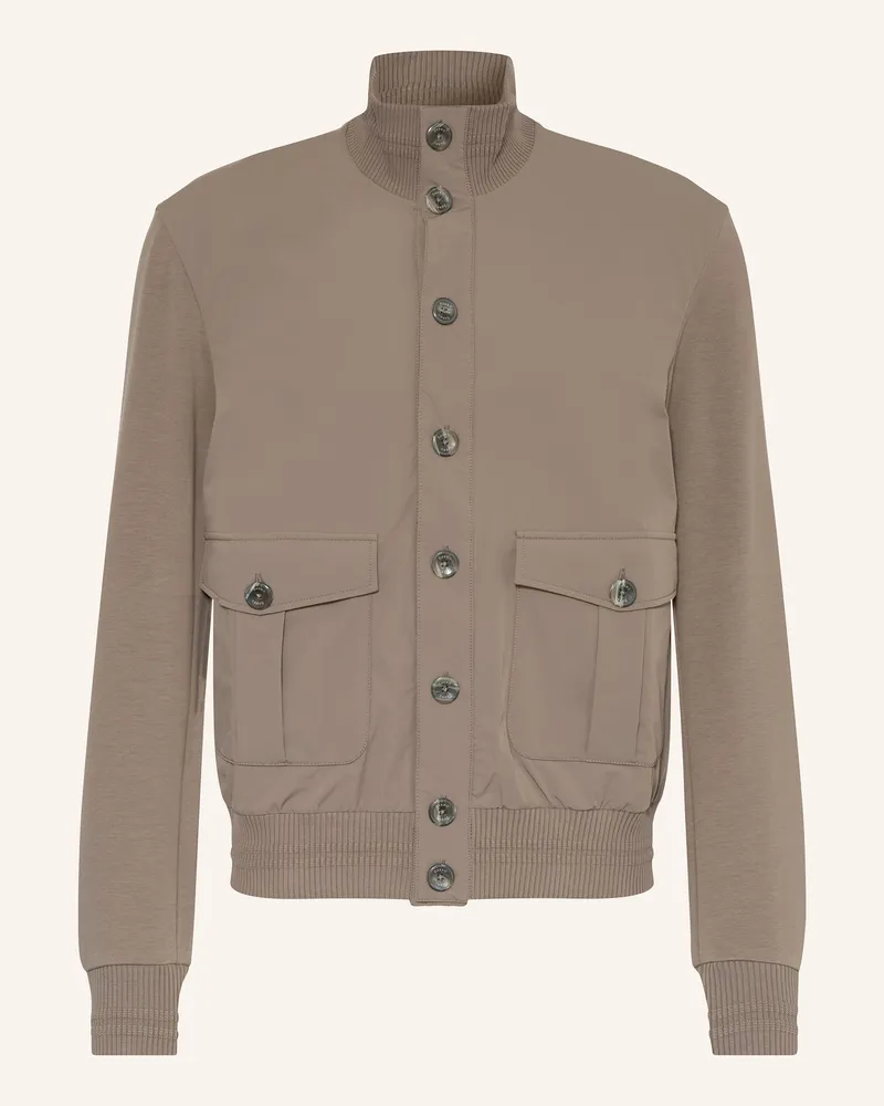Herno Blouson im Materialmix Taupe
