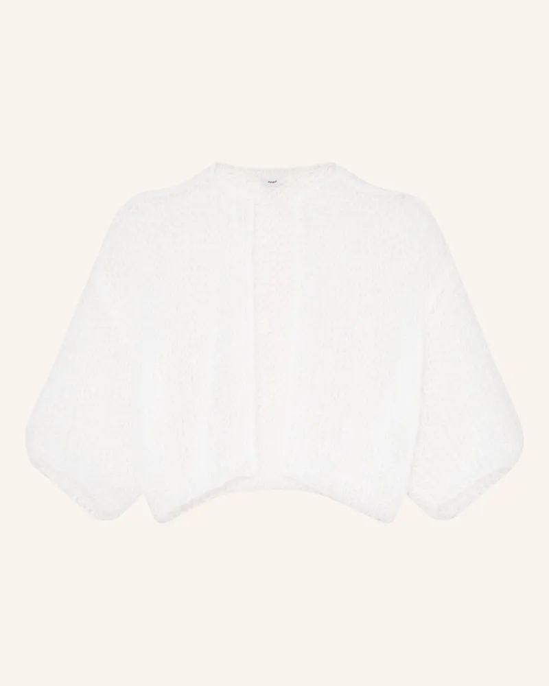 MAIAMI Cropped-Strickhülle Aus Mohair Mit 3/4-Arm weiss Weiss