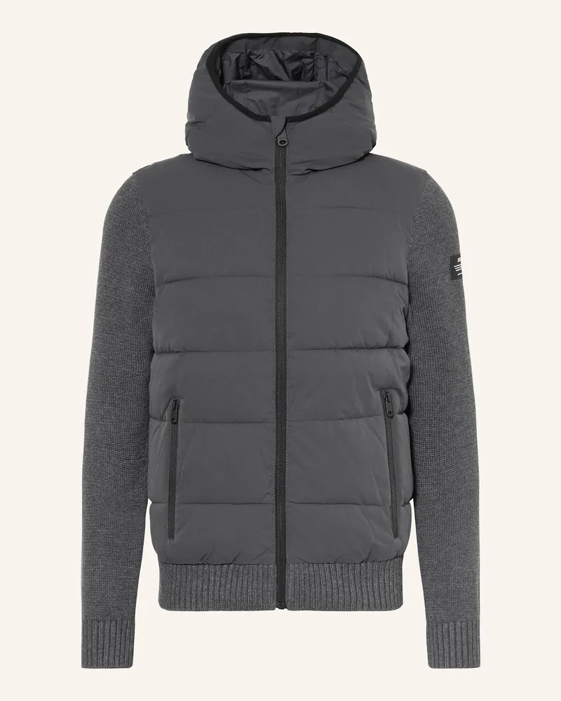 ECOALF Steppjacke im Materialmix Blaugrau