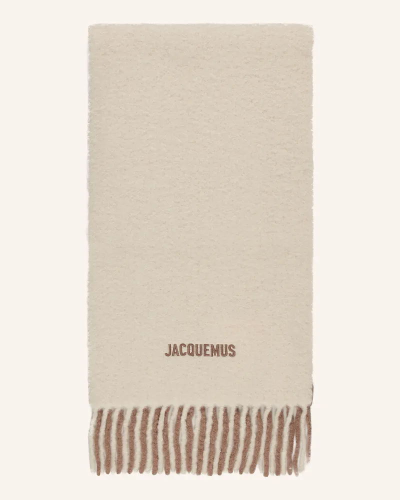 Jacquemus Schal L ECHARPE MOISSON aus Alpaka Creme