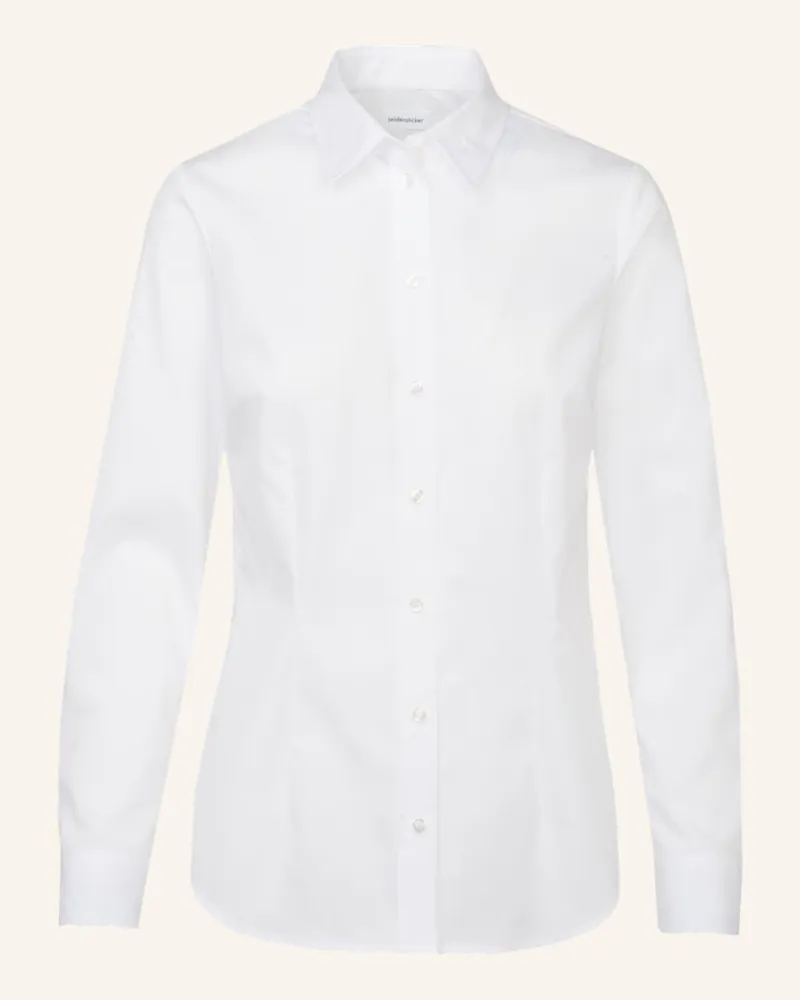 Seidensticker Hemdbluse, Klassische Bluse weiss Weiss