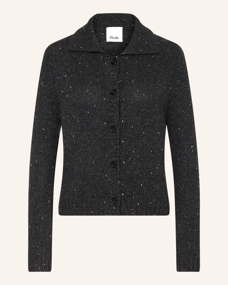 ALLUDE Strickjacke Mit Cashmere Und Glitzergarn grau Dunkelgrau