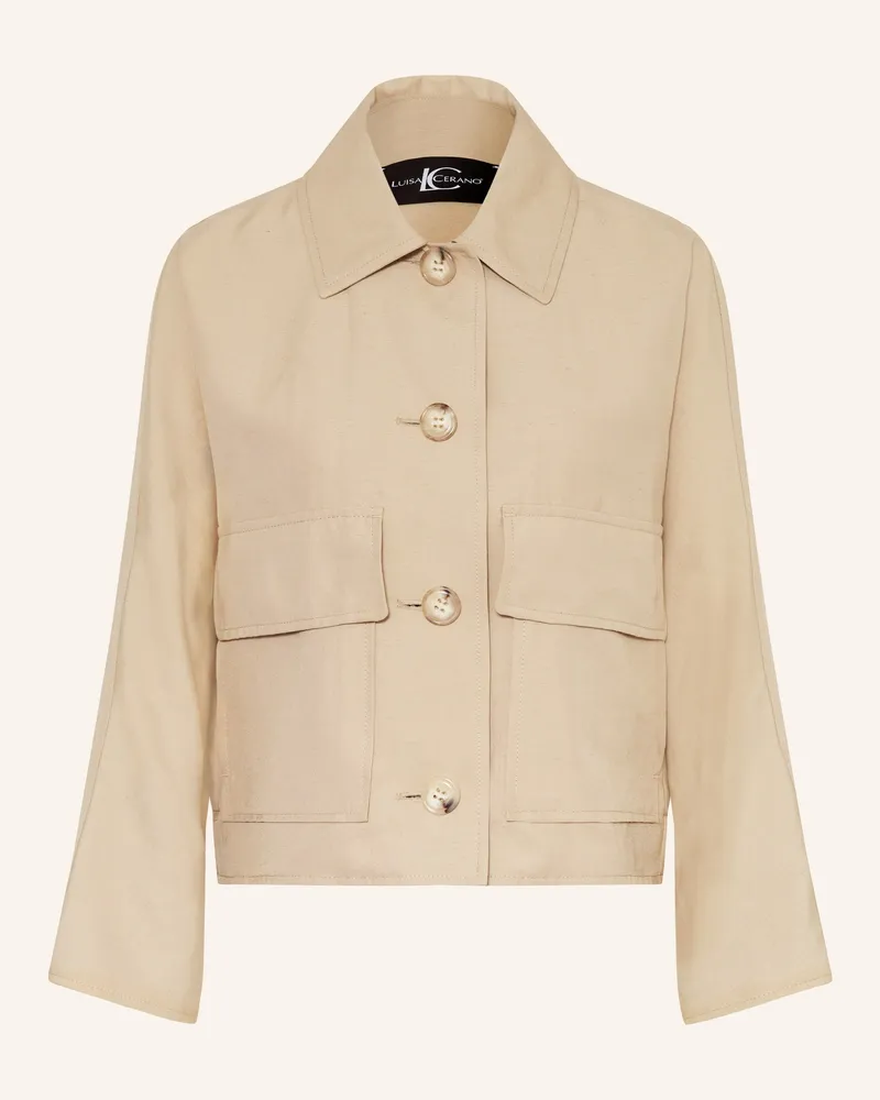 Luisa Cerano Kastenjacke Mit Leinen beige Beige