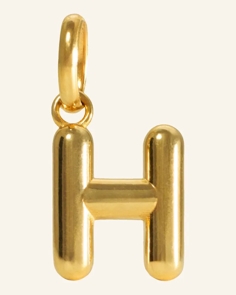 POMPIDOU Anhänger Puffy Letter H By Glambou gold Gold