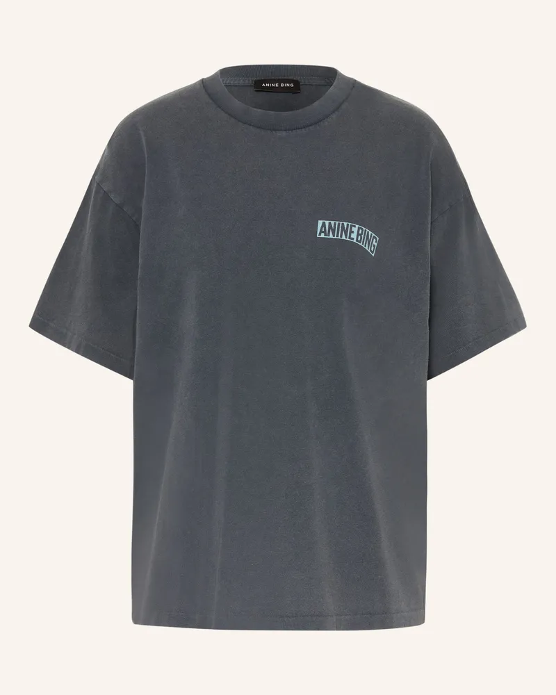 Anine Bing T-Shirt Cade schwarz Dunkelgrau