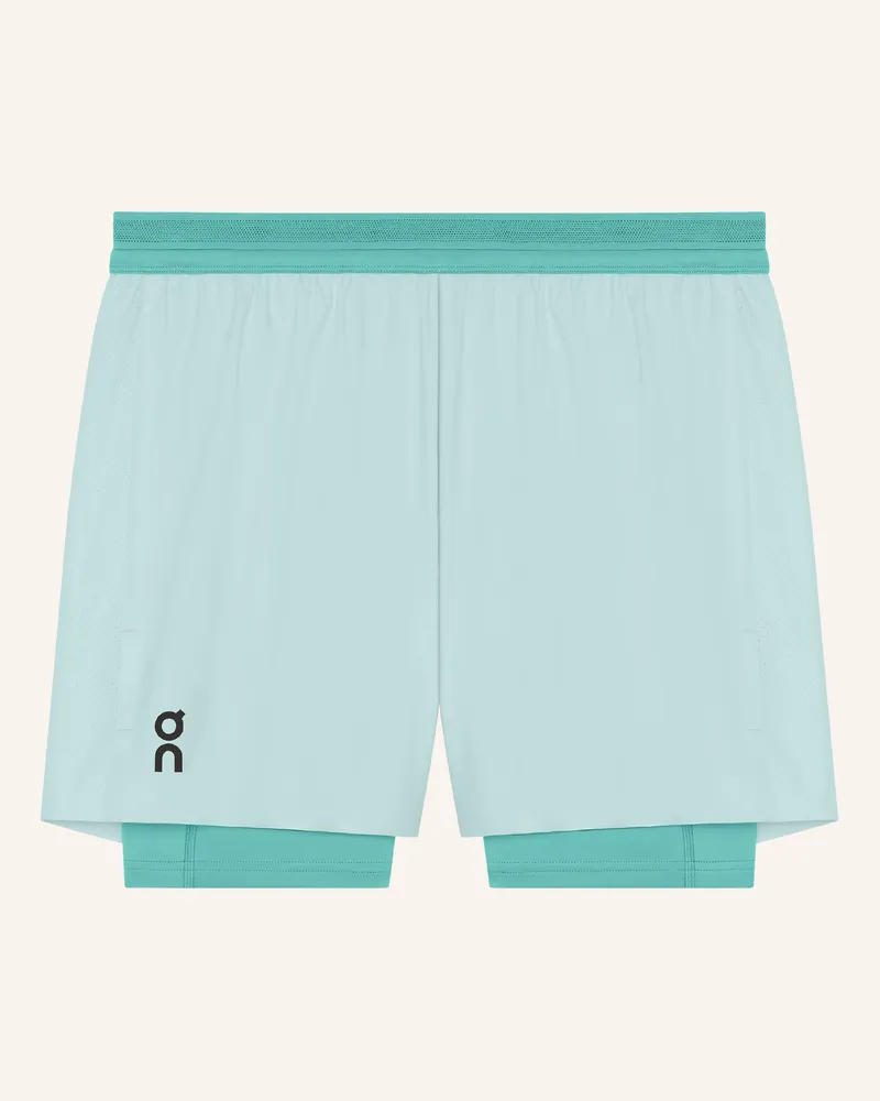 ON 2-In-1-Laufshorts Performance blau Hellblau