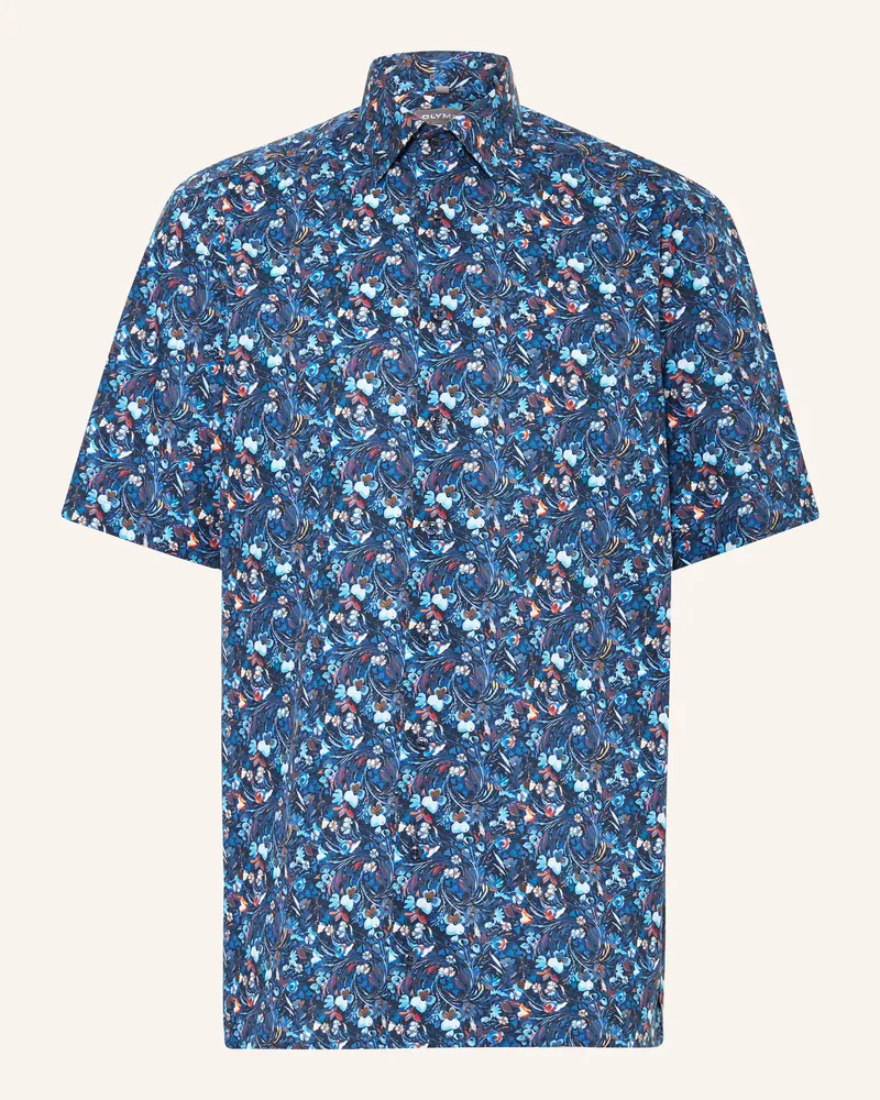 Olymp Kurzarm-Hemd Luxor Comfort Fit blau Dunkelblau