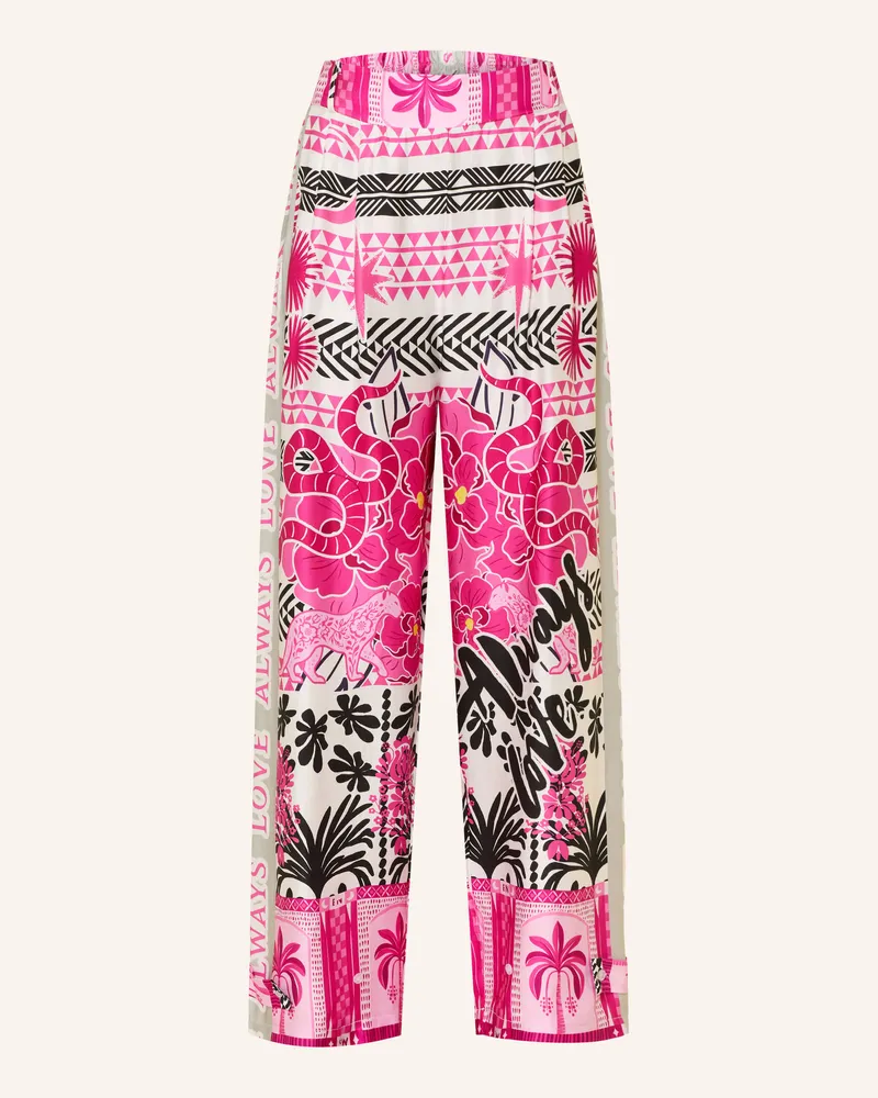 Miss Goodlife Marlenehose aus Satin Weiss