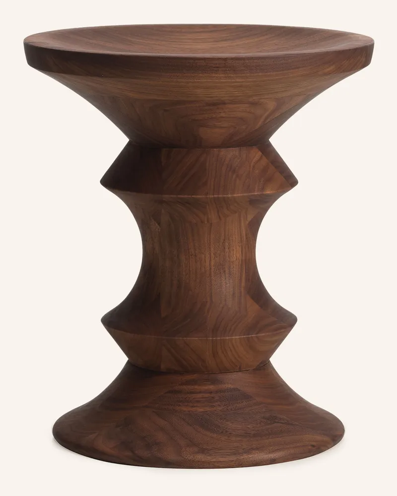 Vitra Hocker Eames Stool Model C beige Dunkelbraun