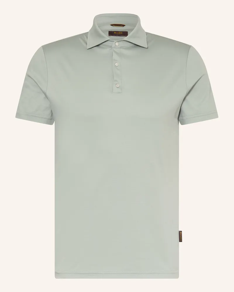 MOORER Jersey-Poloshirt Hellgrün