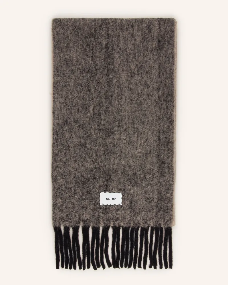 NN 07 Schal Mit Alpaka schwarz Grau