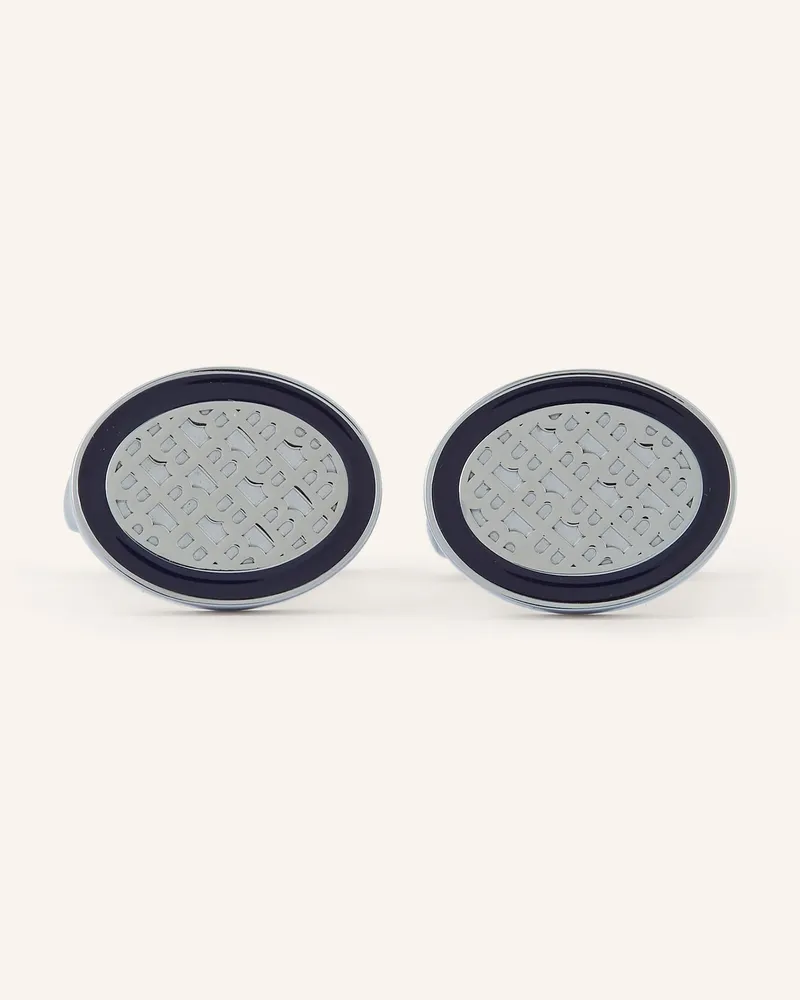 HUGO BOSS Manschettenknöpfe OVALMONO mit Geschenkbox Dunkelblau