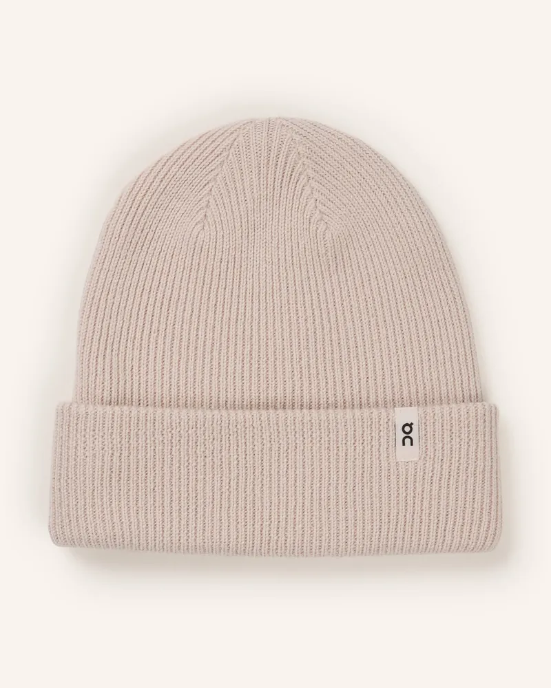 ON Mütze Aus Merinowolle beige Hellbraun