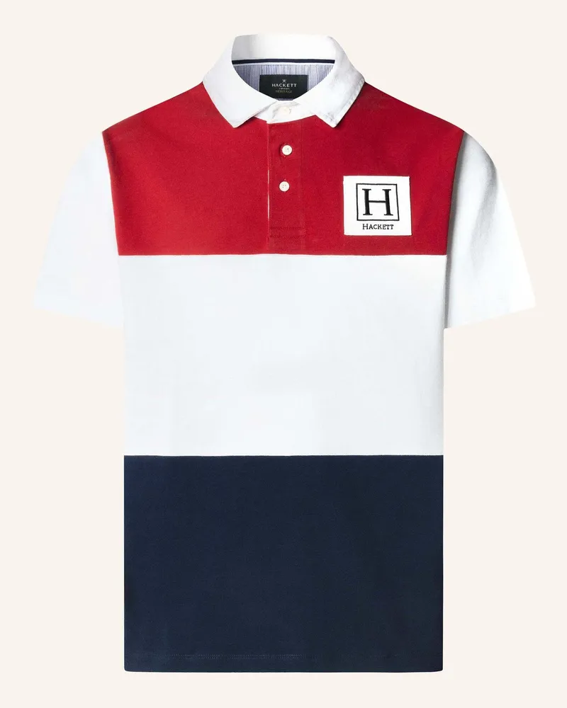 Hackett Poloshirt Heritage H Pc Rby Ss rosa Rot