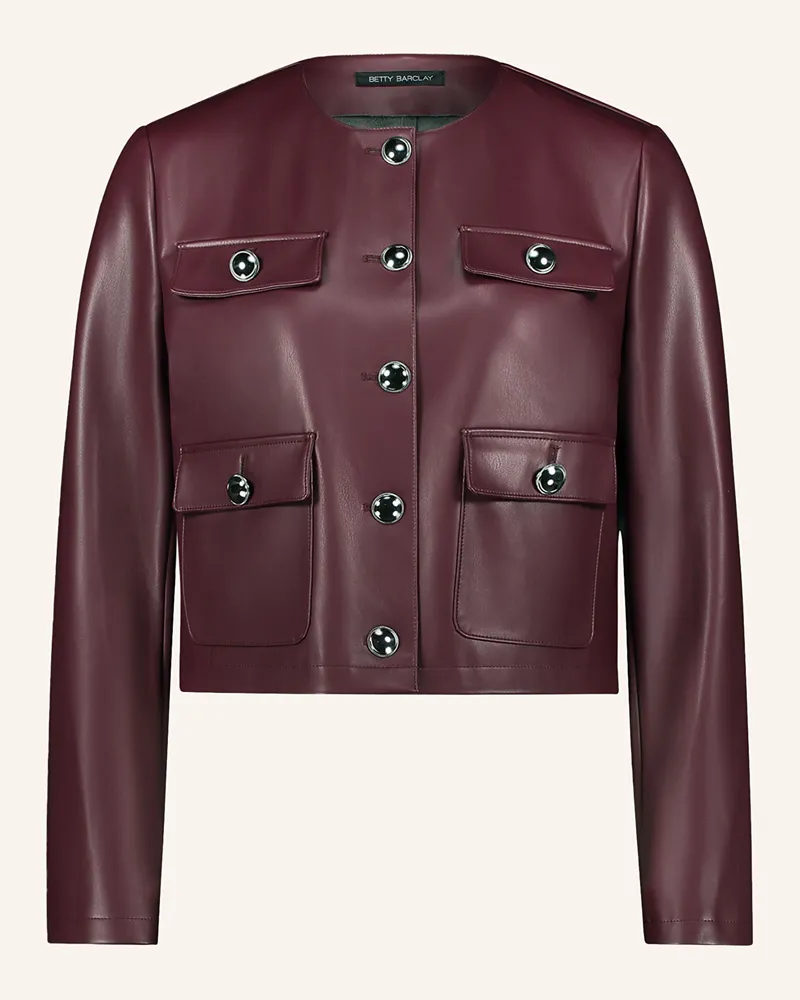 Betty Barclay Jacke In Lederoptik rot Dunkelrot