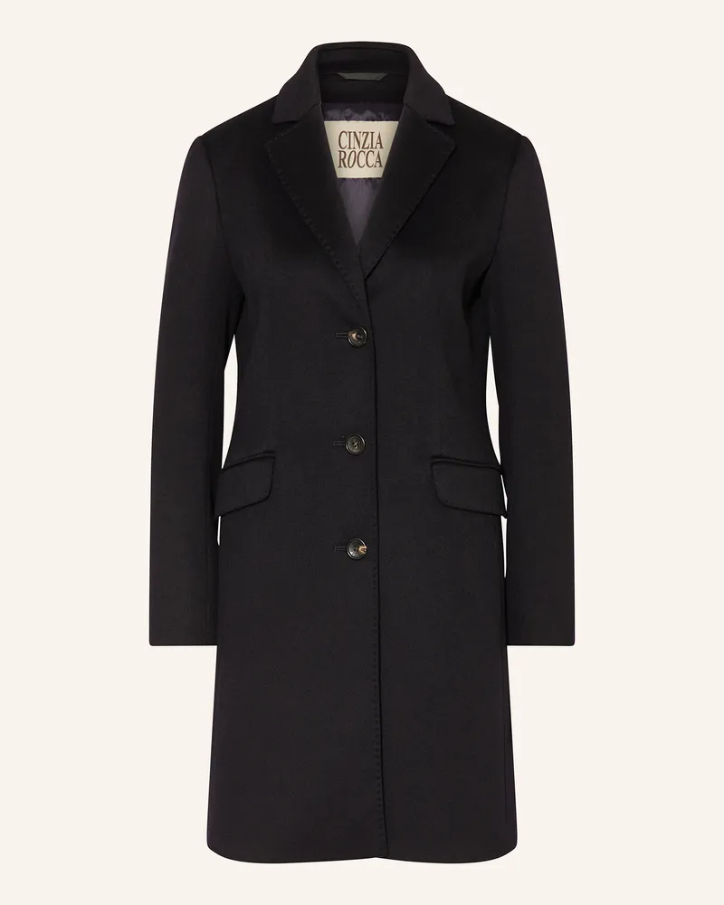 Cinzia Rocca Wollmantel blau Dunkelblau