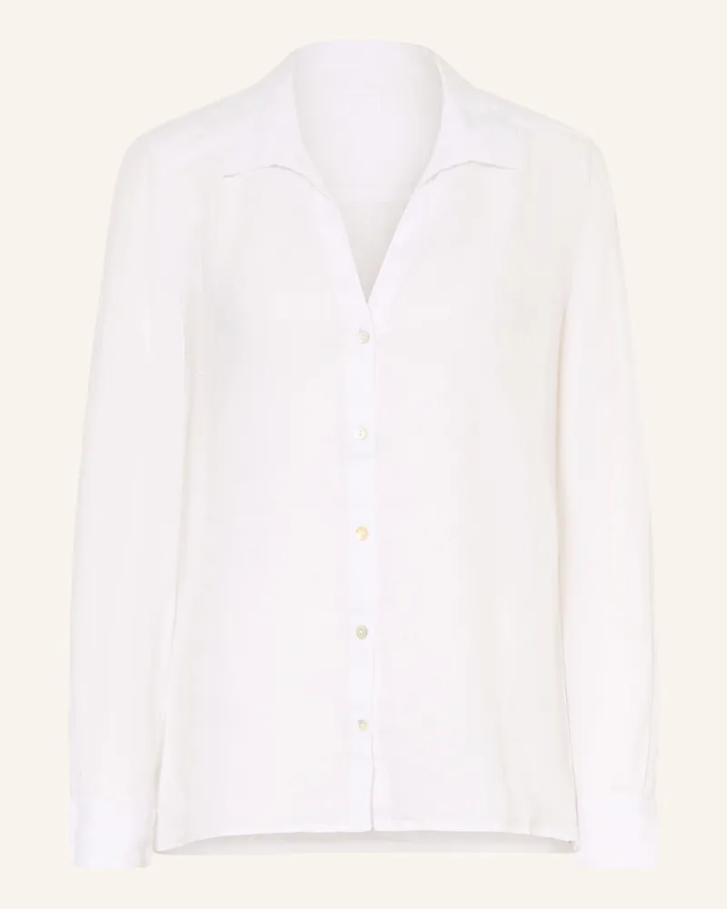 120% Lino Hemdbluse Aus Leinen weiss Weiss