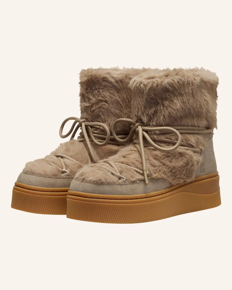 HUGO BOSS Boots Lyzzplt_Boot_Fur braun Braun
