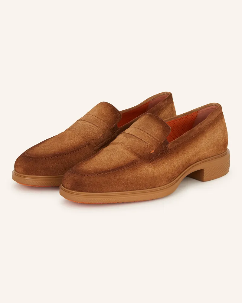 Santoni Penny-Loafer EASY Braun