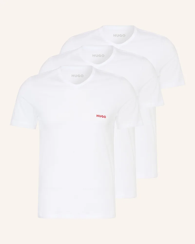 HUGO BOSS 3er-Pack V-Shirts weiss Weiss