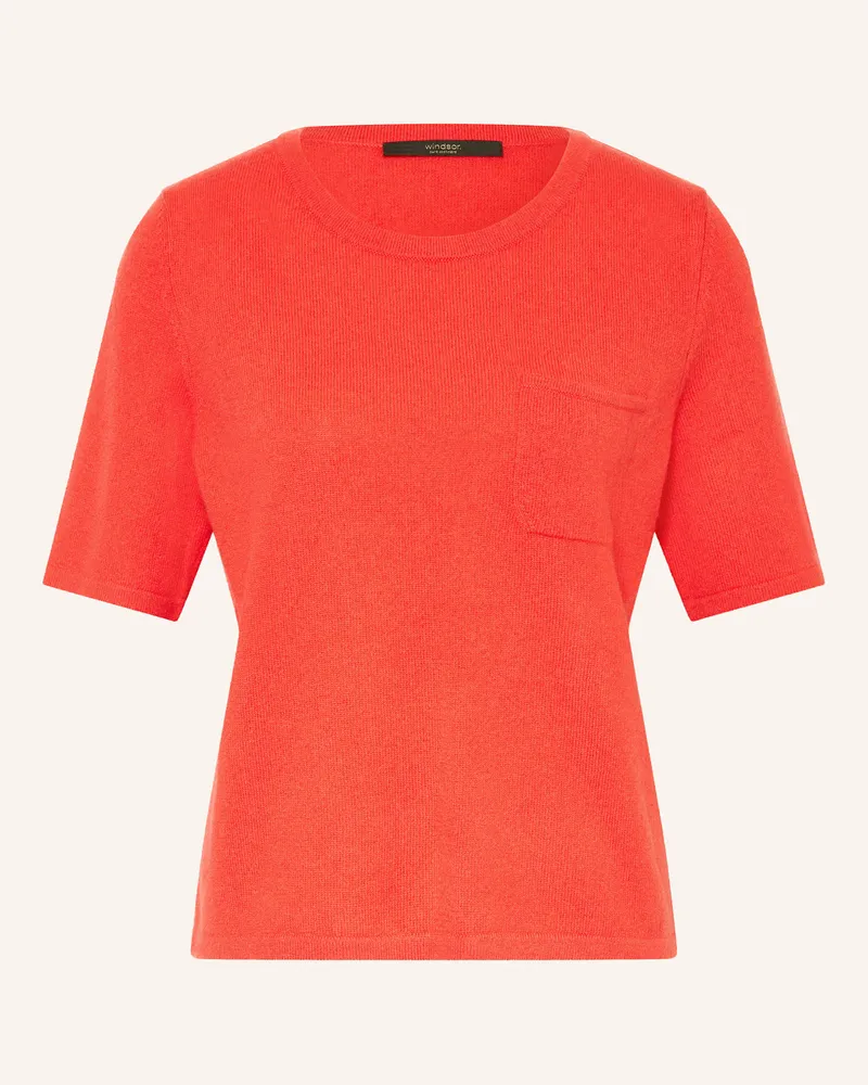 windsor. Strickshirt aus Cashmere Rot