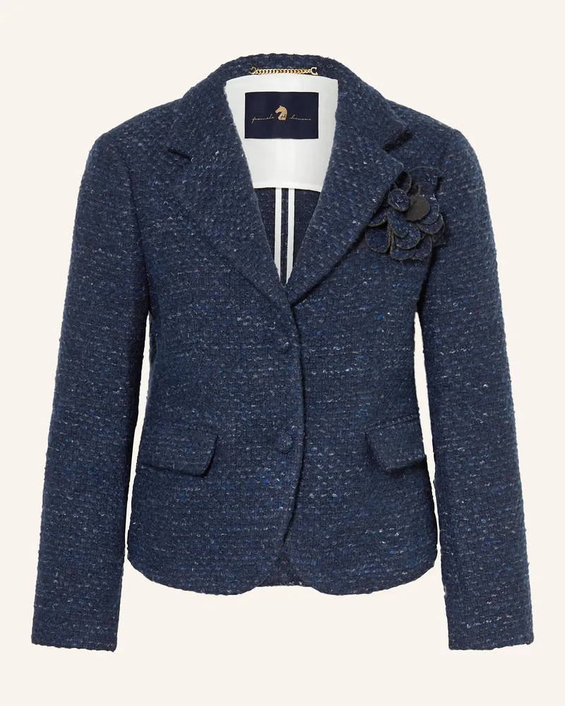 Pamela Henson Tweed-Blazer Dunkelblau
