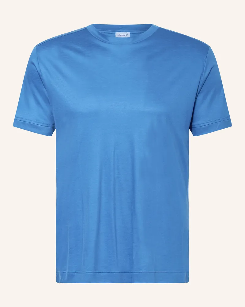 Zimmerli Schlafshirt SUSTAINABLE LUXURY Blau