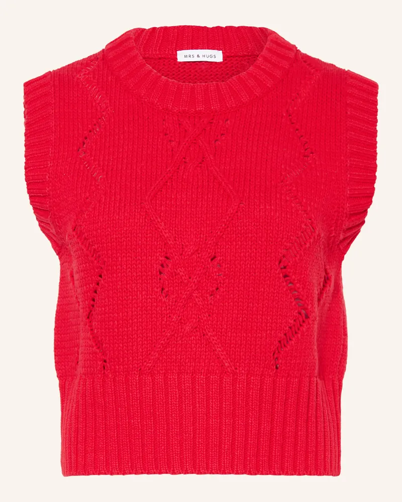 Mrs & HUGS Pullunder rot Rot