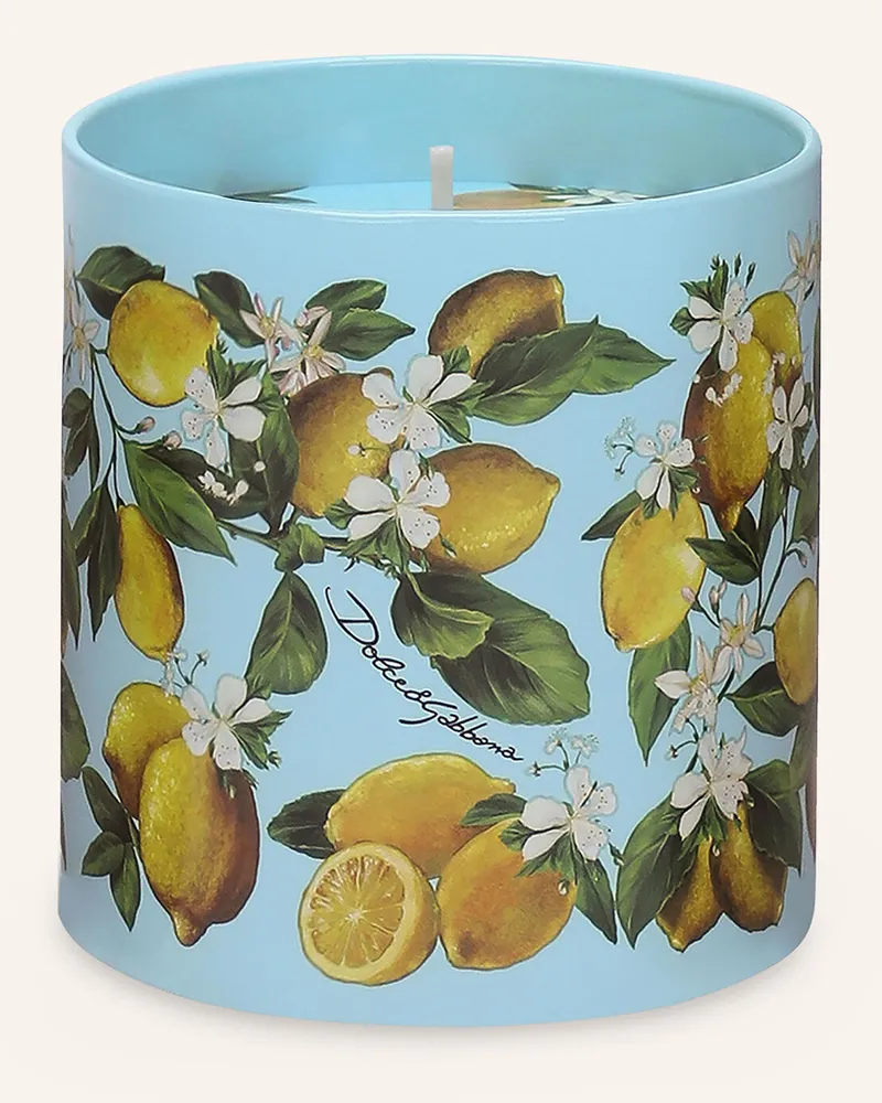 Dolce & Gabbana Casa Duftkerze LIMONI Hellblau
