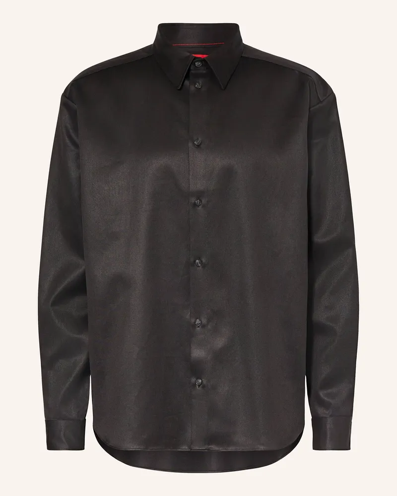 HUGO BOSS Hemd ELLISOE Comfort Fit Schwarz