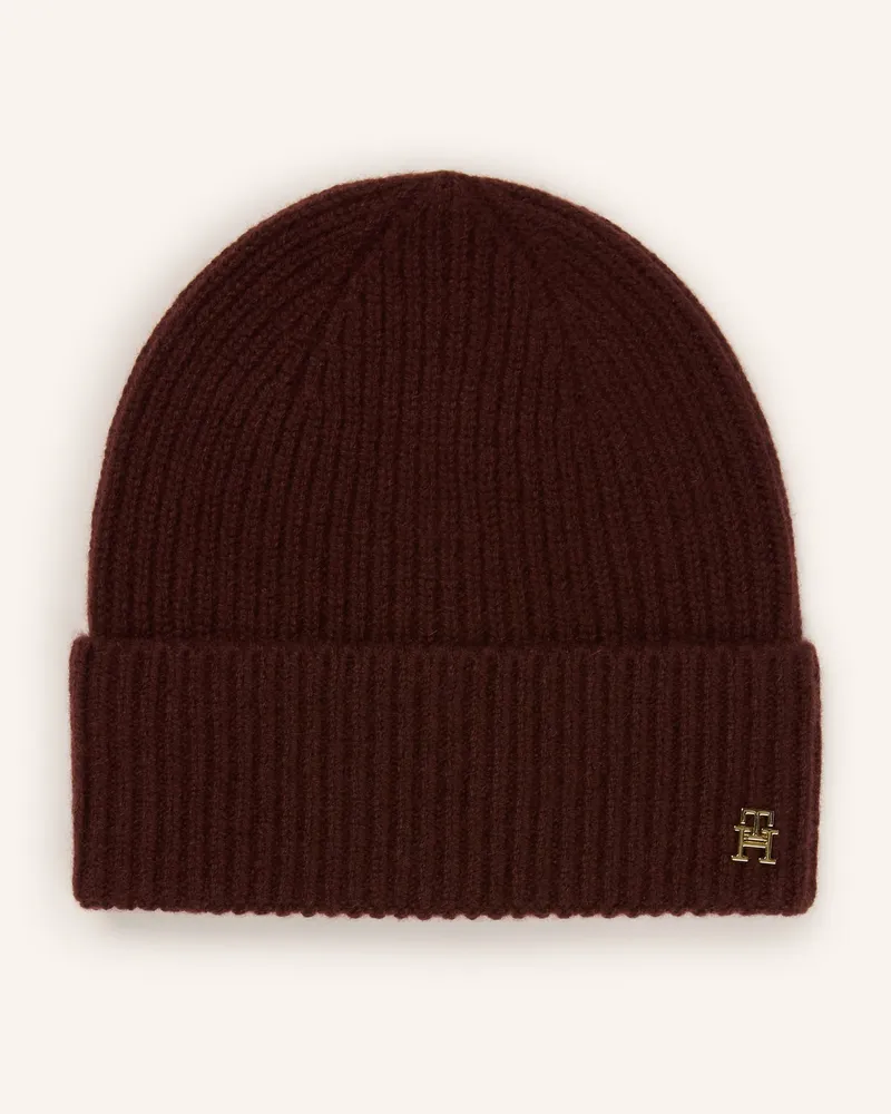 Tommy Hilfiger Cashmere-Mütze rot Dunkelrot