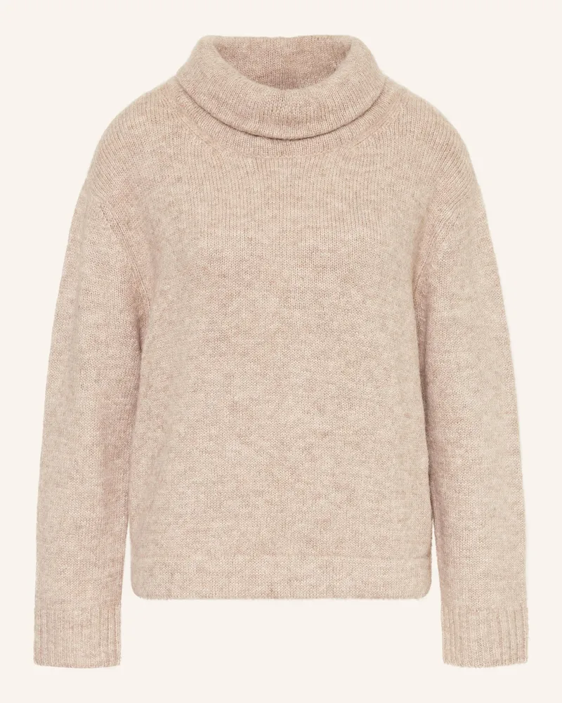 Mrs & HUGS Rollkragenpullover weiss Beige