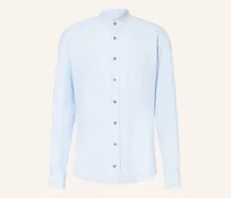 Trachtenhemd Hansi Slim Fit Mit Stehkragen blau