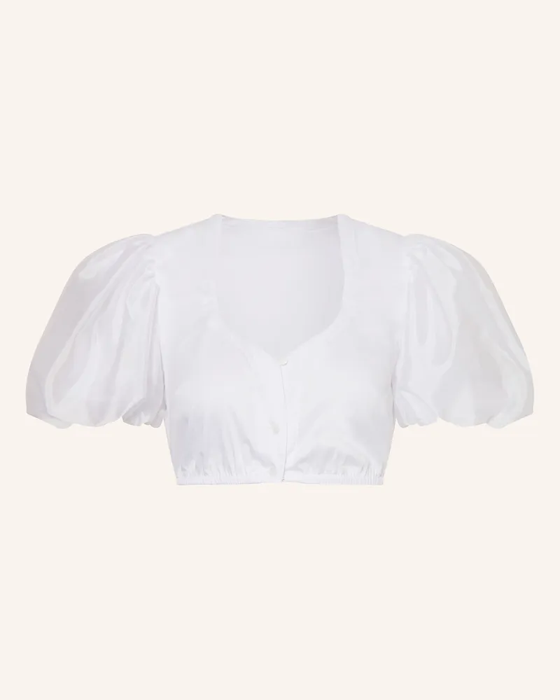Johann & Johanna Dirndlbluse weiss Weiss