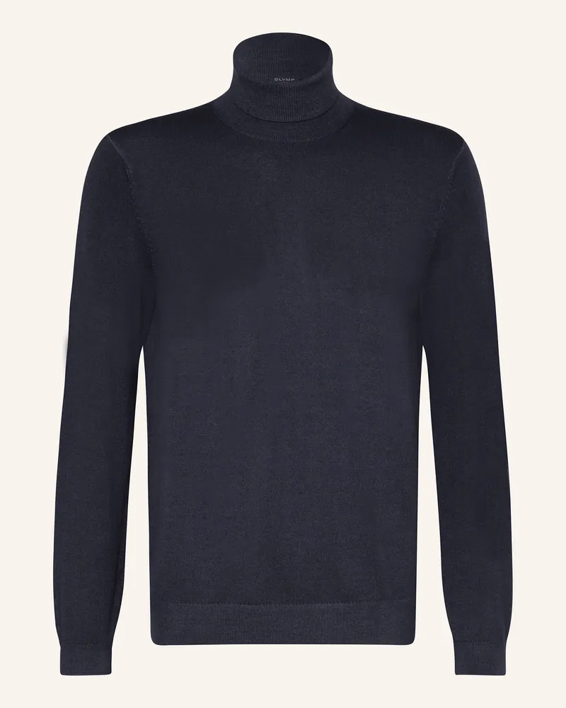 Olymp Rollkragenpullover blau Dunkelblau