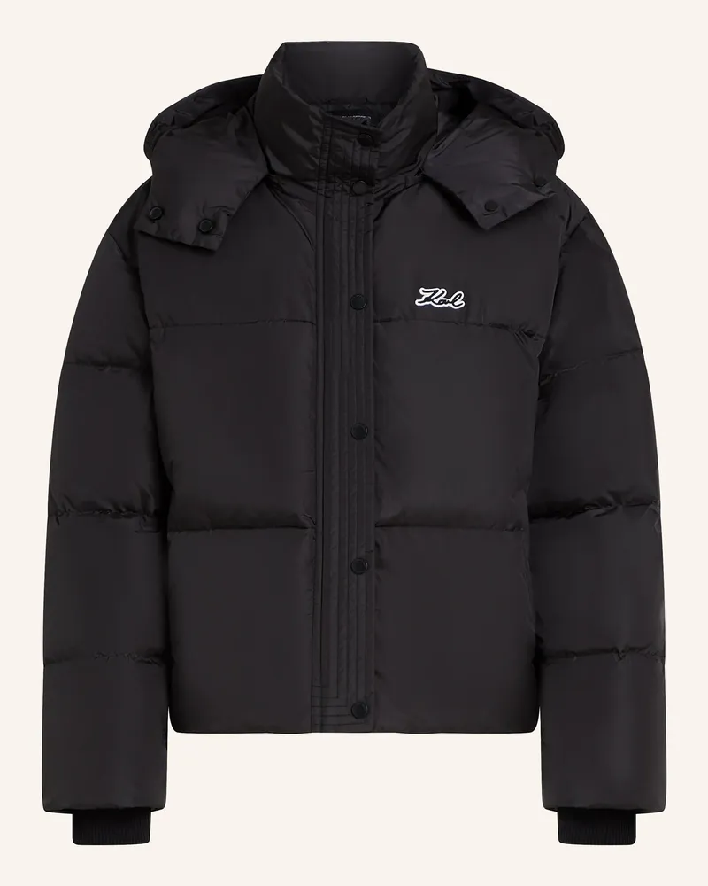 Karl Lagerfeld Mantel schwarz Schwarz