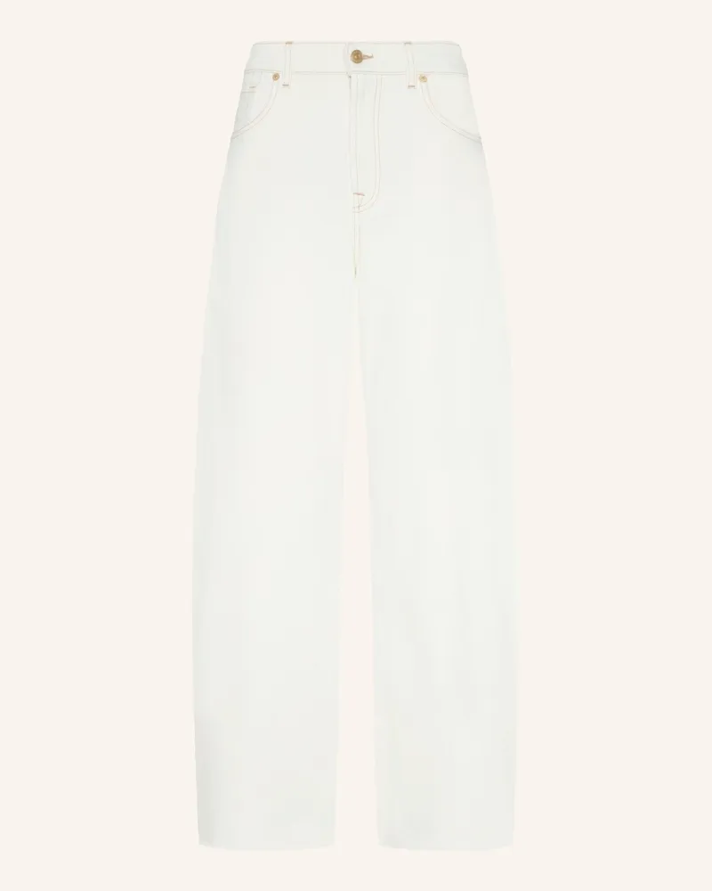 7 for all mankind Jeans Bonnie Curvilinear Wide Leg Fit weiss Weiss