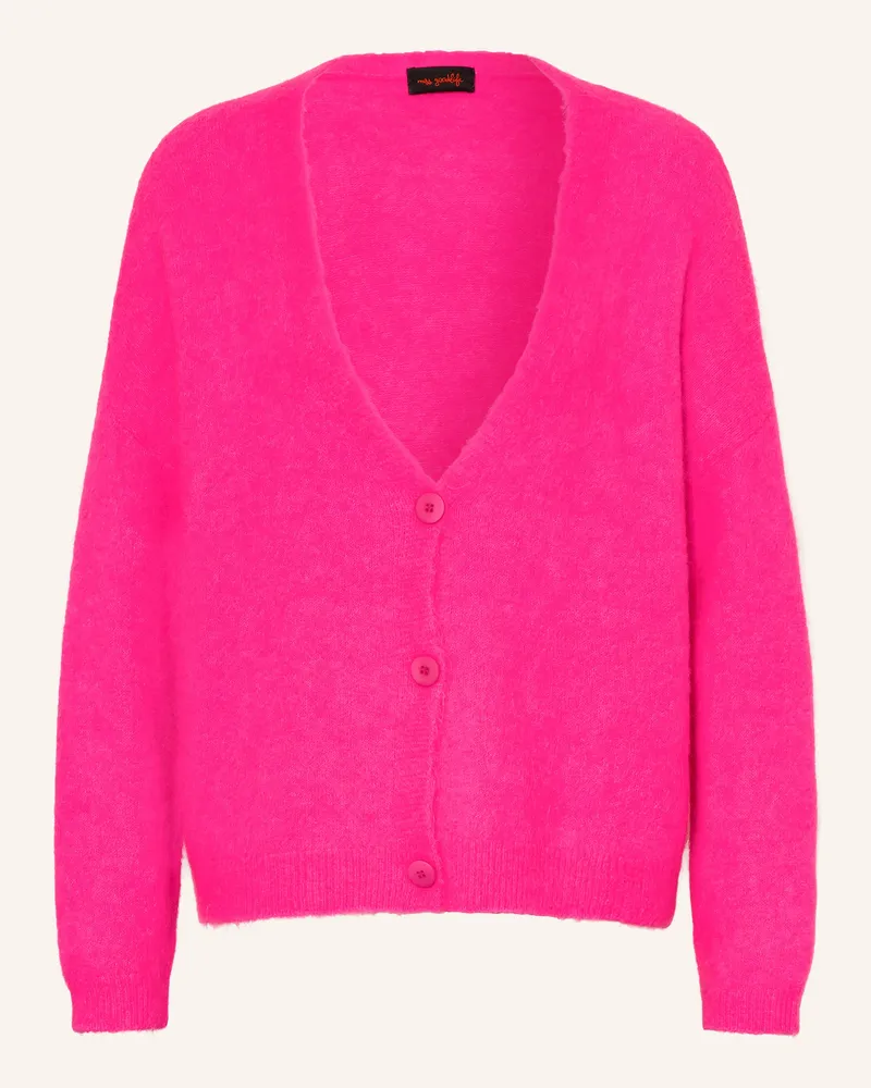 Miss Goodlife Strickjacke Mit Alpaka pink Neonpink