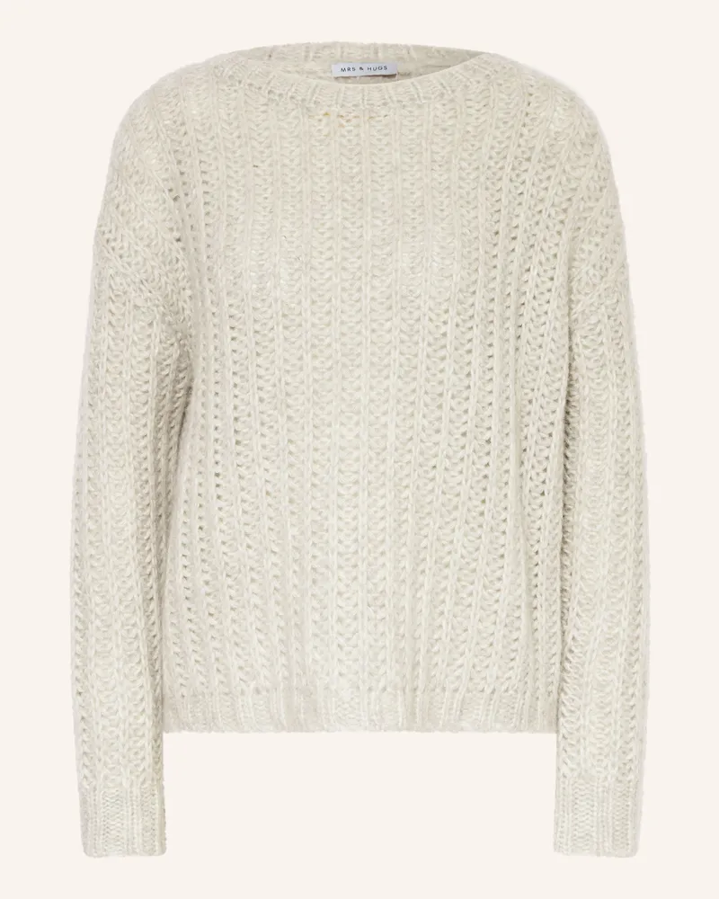 Mrs & HUGS Cashmere-Pullover Hellgrau
